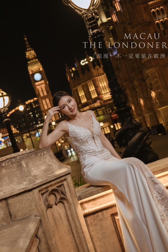 澳門倫敦人婚紗拍攝｜KVISION 海外婚紗旅拍｜夜色金光中的歐式浪漫氛圍